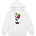 面白い漫画のキャラクターグラフィックが付いたクールでおいしいフライドポテト。 Hoodie