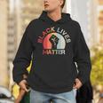 Lives Matter Raised Fist Retrointage No Racism Hoodie