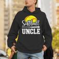 Softball Uncle Softball Player Game Day Father's Day Hoodie