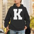 大文字 K アルファベットモノグラム イニシャル Hoodie