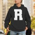 大文字 R アルファベット モノグラム イニシャル Hoodie
