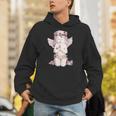 天使の羽を持つ膝の上の美的天使を祈る Hoodie