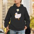 目玉焼きのハートがかわいいアヒル好きのデザイン。 Hoodie