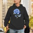美しいブルーローズフローラルブルーフラワー Hoodie