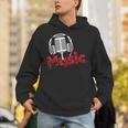 音楽 マイク ヘッドホン 日常 テキスト シンプル レトロ Hoodie