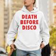 Death Before Disco Inspired メンズ レディース 80年代レトロ パーカー