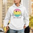 Have A Nice Day Winkingmile Face Peace Wink Happy Face パーカー