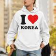 Red Heart I Love Korea パーカー