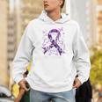 I Wear Purple For Myself Support Lupus Awareness Day Ribbon Hoodie