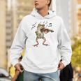 おもしろミュージシャン バイオリニスト かわいいカエル 演奏 バイオリン Hoodie