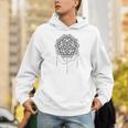マンダラフラワー神聖幾何学フラクタルアート良い雰囲気 Hoodie