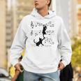 楽譜で遊ぶ面白い猫 Hoodie