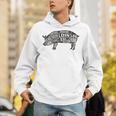 豚肉の部位 面白いtシャツ 豚 ブタ Bbq メンズ おもしろ 面白い 服 オリジナル グッズ ネタ バーベキュー ネタ Hoodie