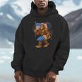 American Flag Bigfoot Fireworks 4Th Of July Sasquatch Us Hoodie