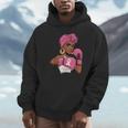 Breast Cancer Awareness African American Afro Pink Ribbon Hoodie