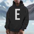 E字アルファベット モノグラム イニシャル パーカー