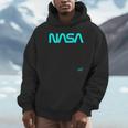 Nasaワームと記章のロゴ Hoodie