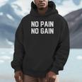 No Pain No Gain Fitness Gym Inspirational Motivation Quotes パーカー