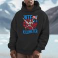 Retro Wtf Is A Kilometer Patriotic American Skeleton Hoodie