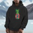 パイナップルフラワー レディース メンズ アロハ ハワイ ヴィンテージ ハワイアン Hoodie