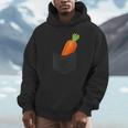 ポケットに入ったニンジン野菜、胸に面白いフルーツニンジン。 Hoodie