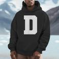 大文字 D アルファベットモノグラム イニシャル パーカー