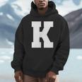 大文字 K アルファベットモノグラム イニシャル Hoodie
