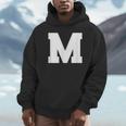 大文字 M アルファベットモノグラム イニシャル Hoodie