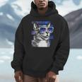 猫 宇宙 メガネ ギャラクシー サングラス おもしろい 猫 ミーム Hoodie