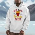Just A Boy Who Loves French Fries フライドポテト じゃがいも ヴィーガン Hoodie