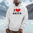 I Love Akita 愛 ハート 秋田 秋田県 日本 お土産 かわいい おしゃれ パーカー