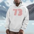 クールレトロライティングジャージ、背番号73 1973 Hoodie