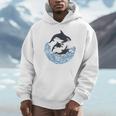 面白tシャツ シャチ 海 クジラ サメ おもしろ かわいい グッズ 服 ネタ メンズ オリジナル 夏 Hoodie