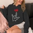 Asl I Love You Hand Heart アメリカ手話 パーカー