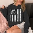 Boxerintage Boxing American Flag Boxing Distressed Hoodie