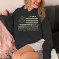 Dad Grandpa Great Grandpa American Flag Fathers Day 4 July Hoodie