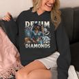 Denim And Diamonds African Melanin Swag Cowgirls Western Hoodie