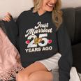 Just Married 25 Years Ago シルバーウェディング Hoodie