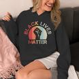 Lives Matter Raised Fist Retrointage No Racism Hoodie