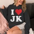 I Love Jk Initials I Heart JK First Last Name J K パーカー