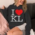 I Love ハート Kl パーカー
