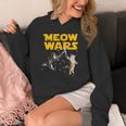 Meow Wars 猫好きのための面白いグラフィック パーカー