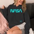 Nasaワームと記章のロゴ Hoodie