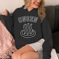 Onsen 温泉マーク（チーム ユニフォーム風）【変なtシャツ屋さん】（お風呂 大好き）銭湯 記号 お土産 旅行 面白い 長袖tシャツ パーカー