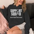 Support Squad Brain Tumor Awareness Brain Cancer Gray Ribbon Hoodie