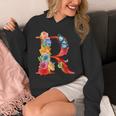 イニシャル R アルファベット バタフライ ローズ 花 水彩 モノグラム Hoodie