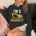 キッズ I'm 2 And Digging It 男の子向けのかわいいショベルデザイン パーカー