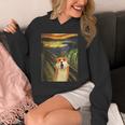 コーギー 面白いtシャツ 犬 ムンクの叫び かわいい メンズ 子供 おもしろ 服 グッズ ネタ わんこ Hoodie