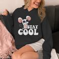 ステイ クール オーサム マウス ウェアリング サングラス 動物 ネズミ Hoodie