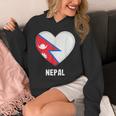 ネパール国旗シャツ パーカー